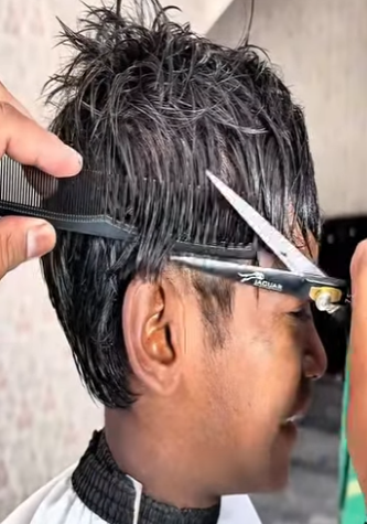 X1106003 Poor children get their first haircut (Part 2)